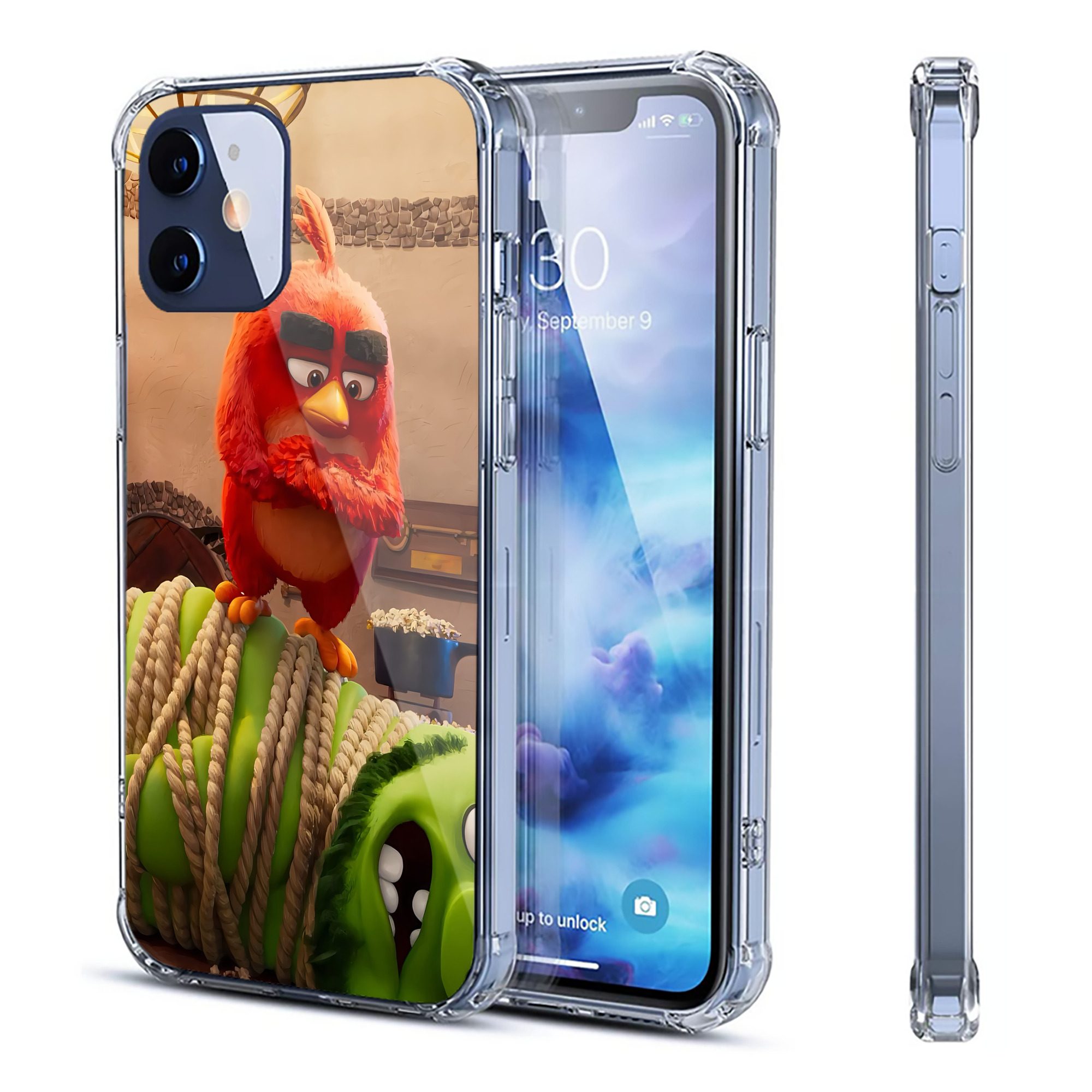 （画像用） Angry Birds アングリーバード 【iPhone 12シリーズ対応】透明スマホケース（クリアソフトケース）
